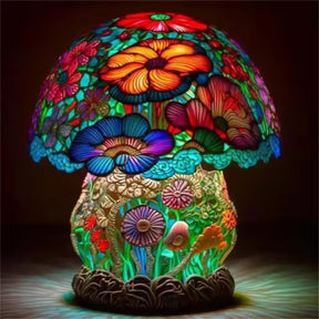 1pc Mushroom Statue Led Light, Resin Mushroom Ornament Luminous Usb Plug