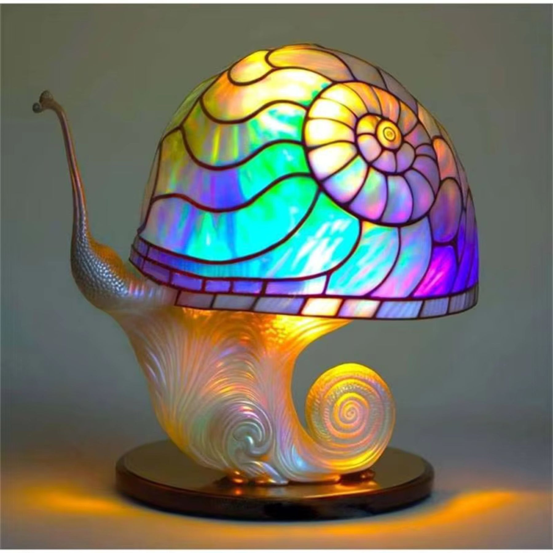 1pc Mushroom Statue Led Light, Resin Mushroom Ornament Luminous Usb Plug