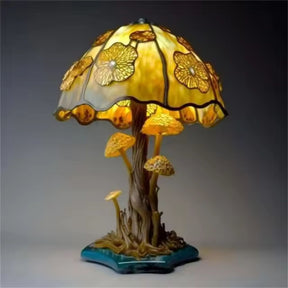 1pc Mushroom Statue Led Light, Resin Mushroom Ornament Luminous Usb Plug