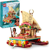 LEGO Disney Princess Moana's Wayfinding Boat Building Toy 43210 Disney Princess Toy Set with Moana and Sina Mini-Dolls, Dolphin Figure, Disney-Inspired Pretend Play Toy for Kids Boys Girls Ages 6+