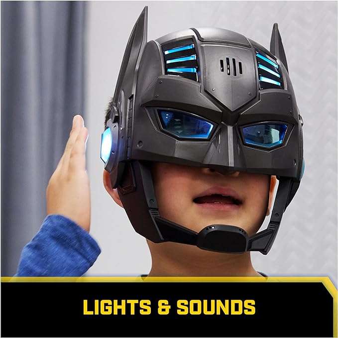 DC Comics, Armor-Up Batman Mask with Visor, 15+ Sounds & Phrases, Lights, Super Hero Costume