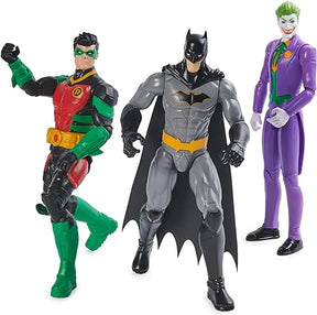 DC Comics, Batman Team Up 3-Pack, The Joker, Robin 12-inch Figures, Collectible Super Hero Kids Toys for Boys & Girls