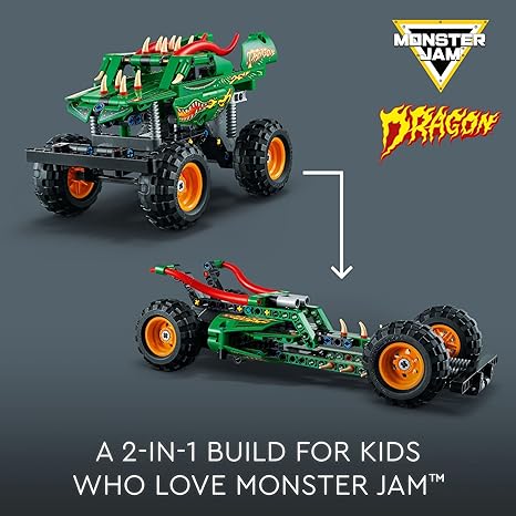 LEGO Technic Monster Jam Dragon Monster Truck Toy for Boys and Girls