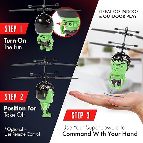 World Tech Toys The Hulk Infrared Flight UFO Big Head Helicopter