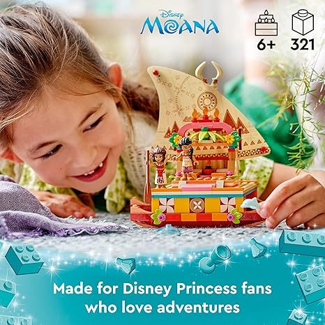 LEGO Disney Princess Moana's Wayfinding Boat Building Toy 43210 Disney Princess Toy Set with Moana and Sina Mini