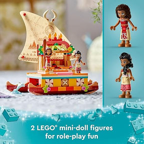 LEGO Disney Princess Moana's Wayfinding Boat Building Toy 43210 Disney Princess Toy Set with Moana and Sina Mini