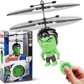 World Tech Toys The Hulk Infrared Flight UFO Big Head Helicopter | Official Marvel Licensed Product | Infrared Motion Sensor Controlled | for Kids Ages 6-12