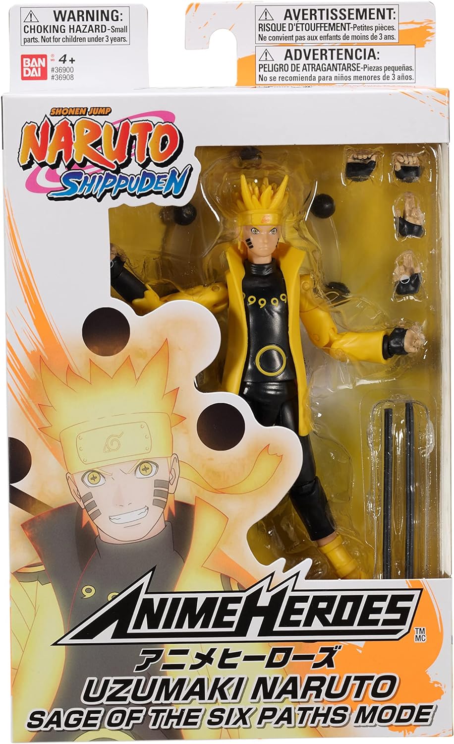 ANIME HEROES - Naruto Shippuden - Naruto Uzumaki Sage of Six Paths Mode Action Figure