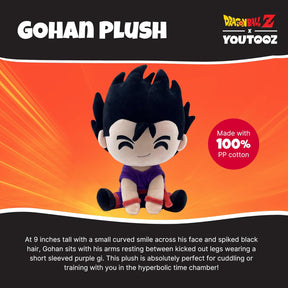 Youtooz Dragon Ball Z Gohan 9" Plush, Gohan Plushie, Collectible Gohan from Dragon Ball Z