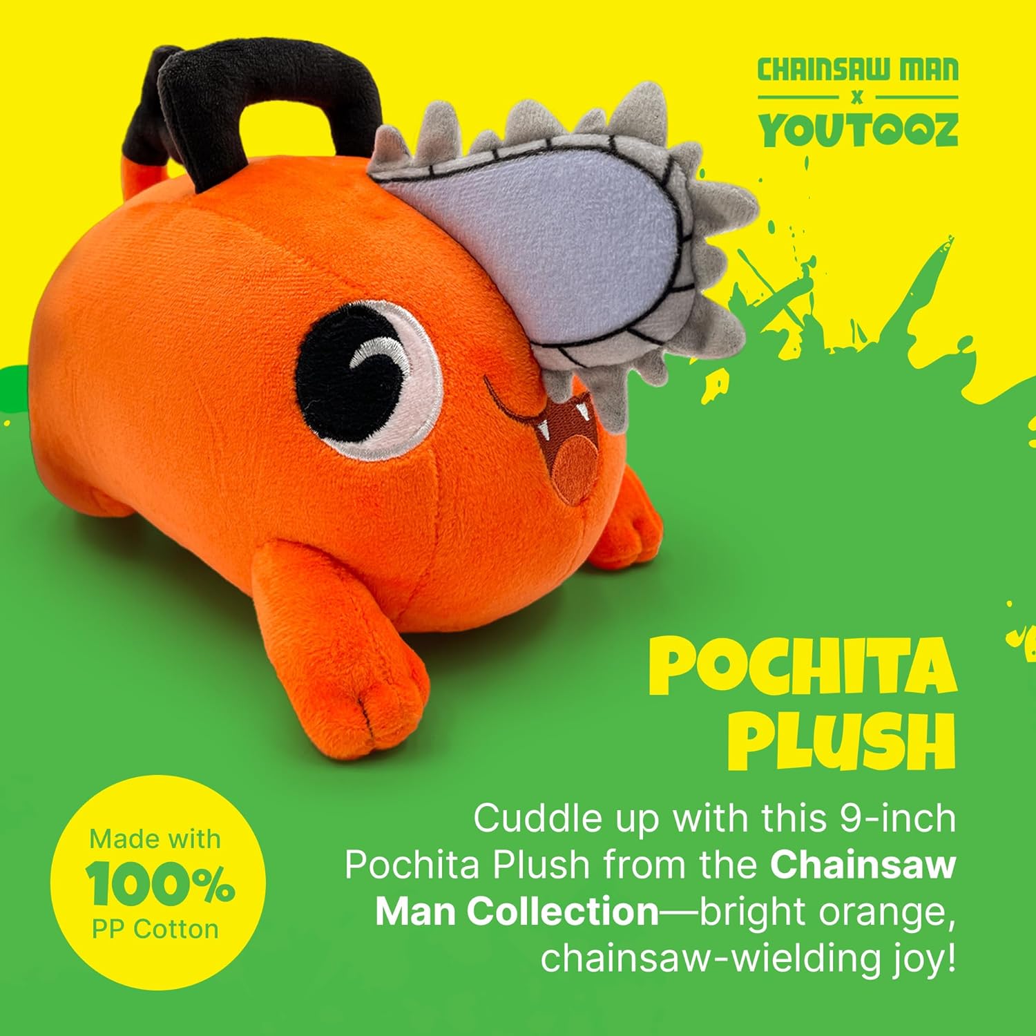 Youtooz Pochita 9" Inch Plush, Official Licensed Plush from Anime Chainsaw Man