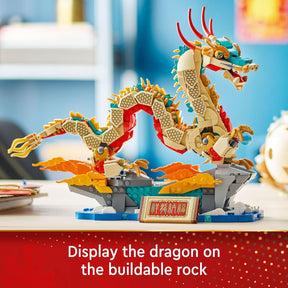 LEGO Spring Festival Auspicious Dragon Buildable Figure, Dragon Toy Building Set, Great Spring Festival Decoration