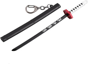 4ps Mini Toy Katana Keychain, Metal Model Sword with Pull Out Best Gift for Anime Lovers Samurai Sword Game Series