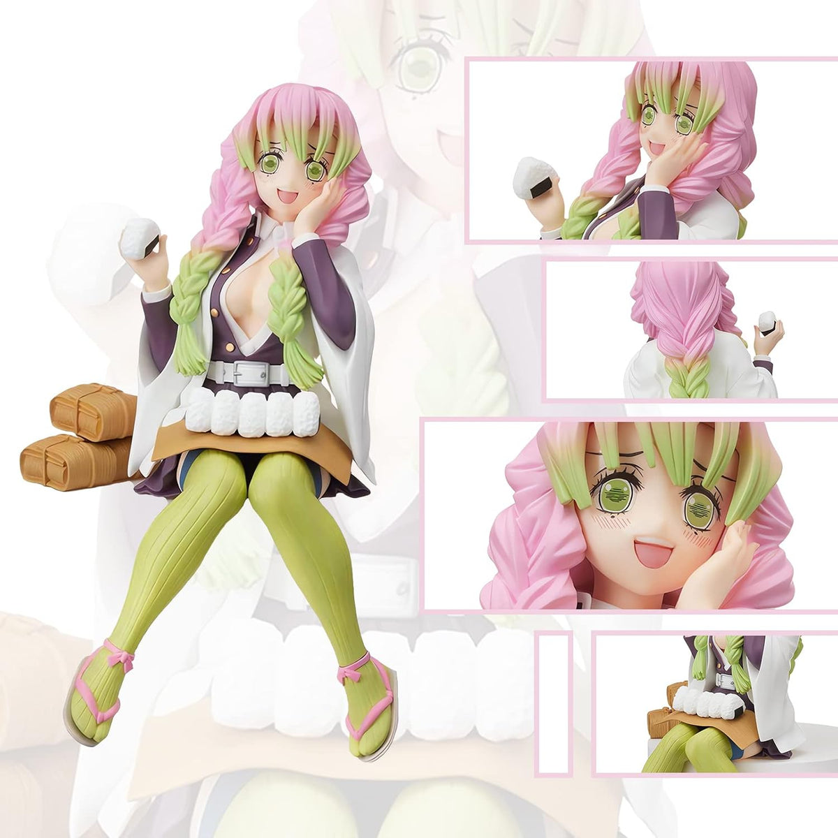 Mitsuri Kanroji Action Figure Demon Slayer Figure Eat Rice Balls Series Action Figure Toys