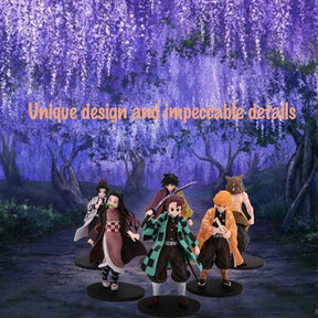 6 Pcs Demon Slayer Anime Action Figure for Adult Decoration