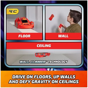 Air Hogs Zero Gravity Sprint RC Car Wall Climber |  USB Micro B Rechargeable | Red