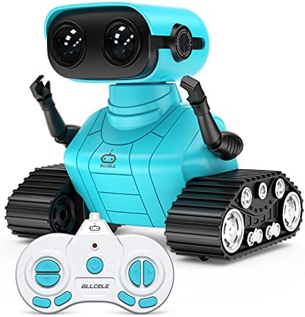 Rechargeable RC Robots for Kids Boys | Music and LED Eyes | Blue