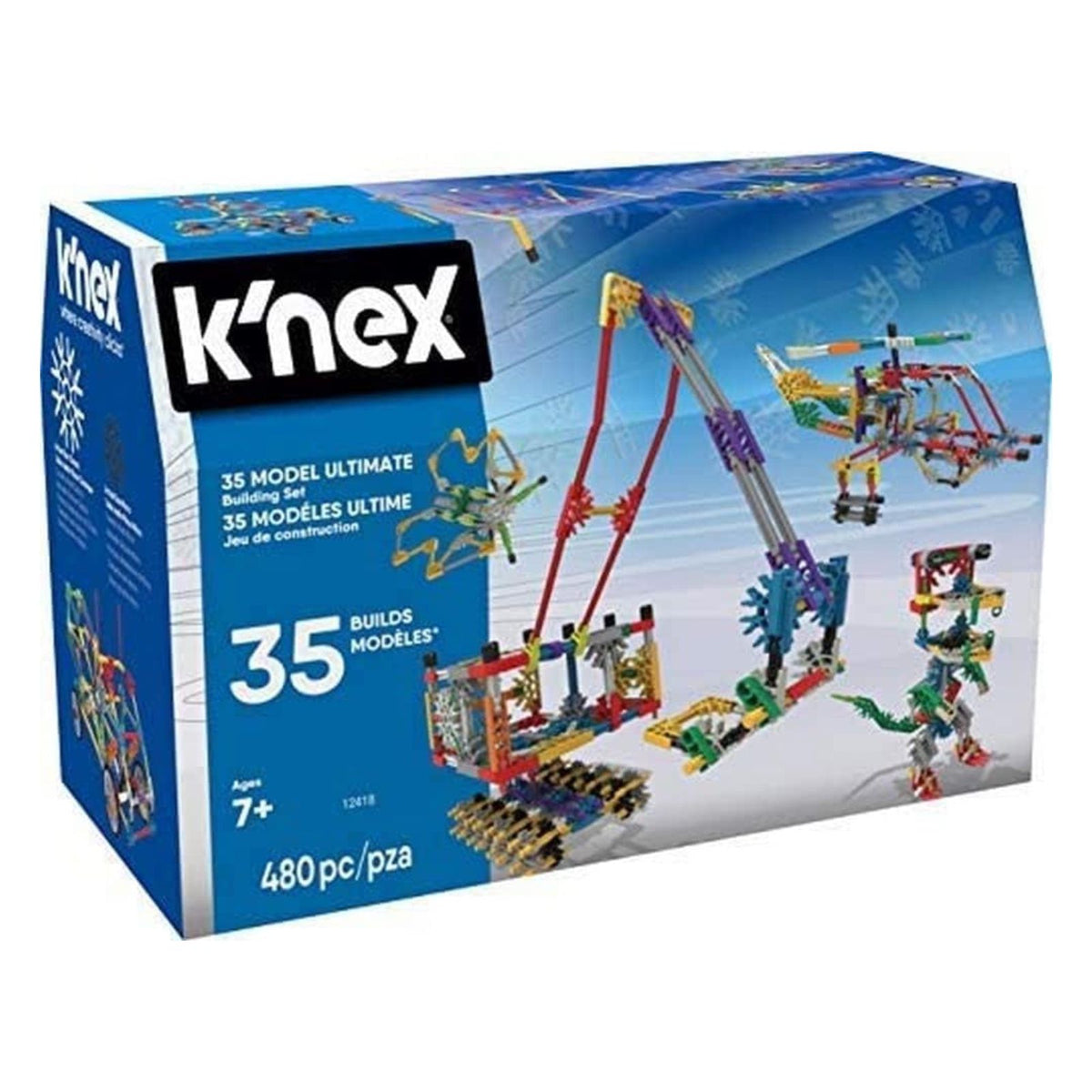 K’NEX – 35 Model Building Set – 480 Pieces – For Ages 7+ Construction Education Toy