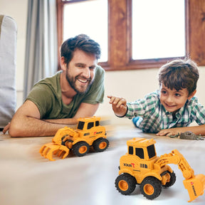 Construction Toys Set for Kids, Sandbox Excavator Toy Trucks Construction Truck Toys Vehicles Bulldozer Road Roller Toy For Boys And Girls