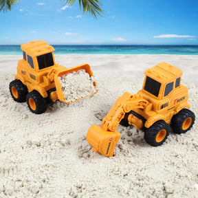 Construction Toys Set for Kids, Sandbox Excavator Toy Trucks Construction Truck Toys Vehicles Bulldozer Road Roller Toy For Boys And Girls