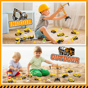 Alloy Cars Construction Toys, Alloy Construction Engineering Vehicle Toy Sets, Toys for Ages 3-8