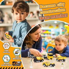 Alloy Cars Construction Toys, Alloy Construction Engineering Vehicle Toy Sets, Toys for Ages 3-8