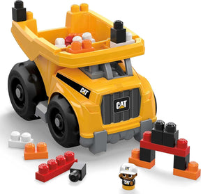 MEGA Bloks Cat Fisher-Price Toddler Blocks Building Toy, Large Dump Truck with 25 Pieces, 1 Figure