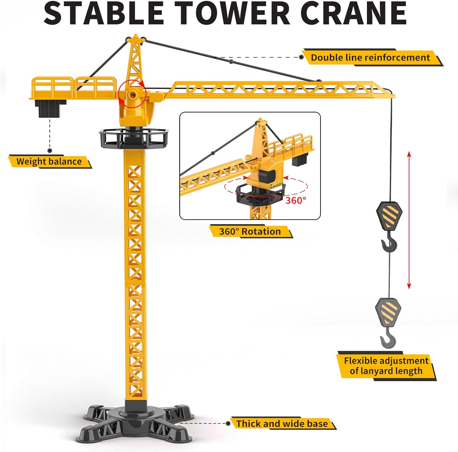 Construction Truck Toys Set w/Crane, Excavator, Forklift, Bulldozer, Dump Trucks, Cement Truck, Road Roller, Alloy Construction Vehicle