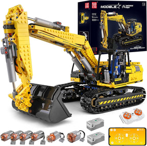 Mould King 13112 RC Excavator Building Set for Boys, 1830 Pieces Building Blocks APP Remote Control Truck Construction Vehicles Model with Motor, STEM Engineering Toys for Kids