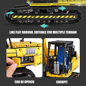 Mould King 13112 RC Excavator Building Set for Boys, 1830 Pieces Building Blocks APP Remote Control Truck Construction Vehicles Model with Motor