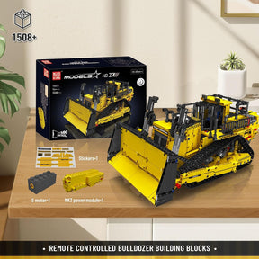 Mould King RC Bulldozer Building Set for Adults, Bulldozer Truck Construction Vehicle Model with Motors, 1508 Pieces