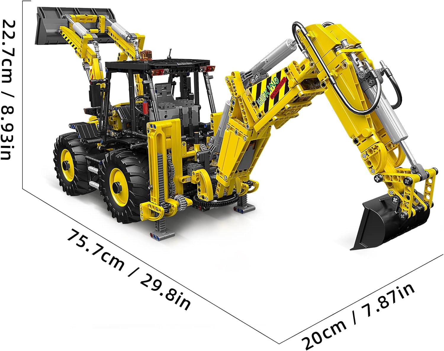 Mould King 17036 Excavator and Bulldozer 2 in 1, RC Bulldozer Building Set, APP Remote Control Truck, 2239 Pieces