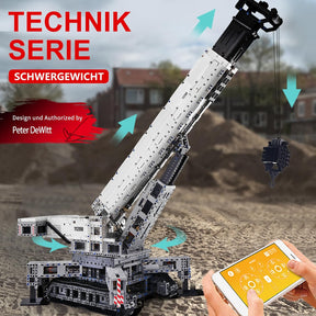 Mould King MOC Mobile Crane Truck Building Blocks Kits, Technic Heavy-Duty Truck Sets to Build, APP Remote Control Large Engineering Crane, (4000 Pieces)