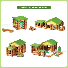 Logs Set Ages 3+, Classic Building Log Gift Set for Boys/Girls