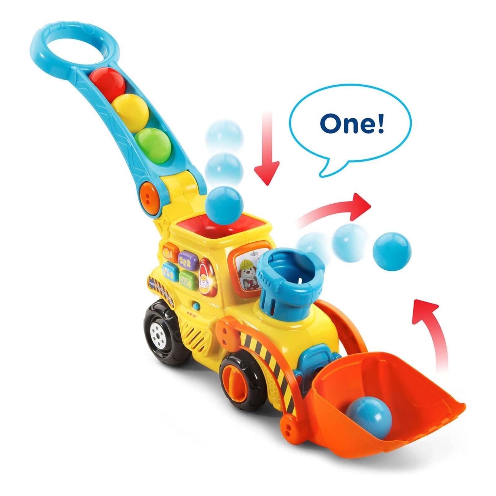 VTech Pop-a-Balls Push & Pop Bulldozer,Yellow