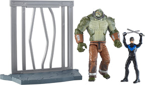 Mattel DC Comics Multiverse 4" Arkham City Nightwing and Killer Croc Figure (2-Pack)