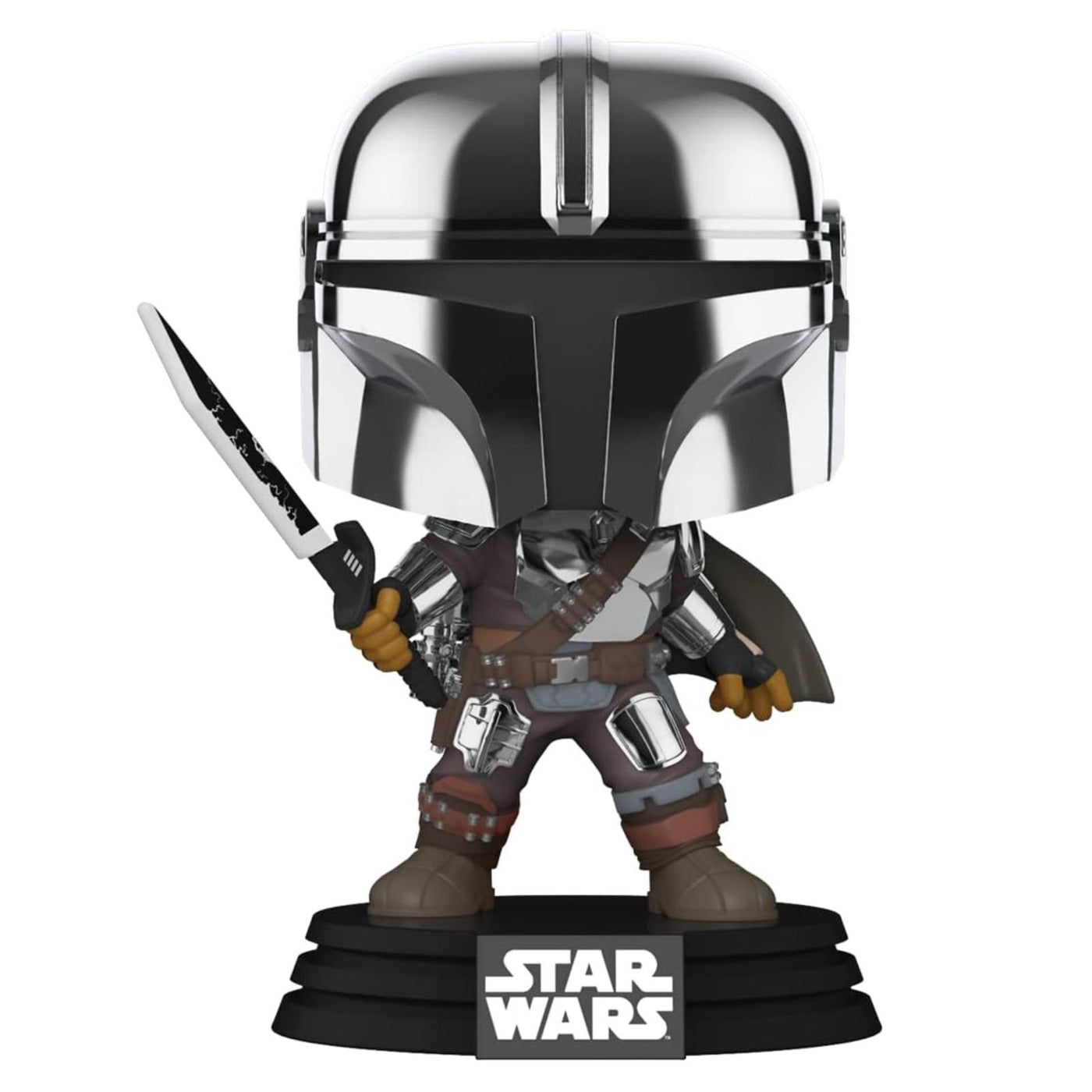 Funko Pop Star Wars Mandalorian with Darksaber – Chrome Glow Exclusive