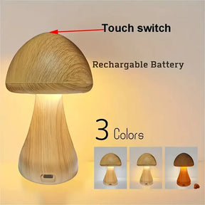 Cute Mushroom Night Light, USB Light With Touch Sensor, Portable Dimmable Bedside Lamp With USB Charging