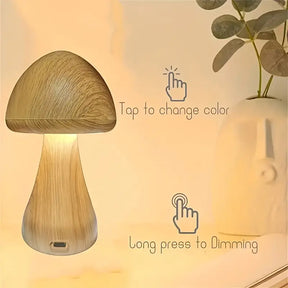 Cute Mushroom Night Light, USB Light With Touch Sensor, Portable Dimmable Bedside Lamp With USB Charging