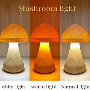 Cute Mushroom Night Light, USB Light With Touch Sensor, Portable Dimmable Bedside Lamp With USB Charging