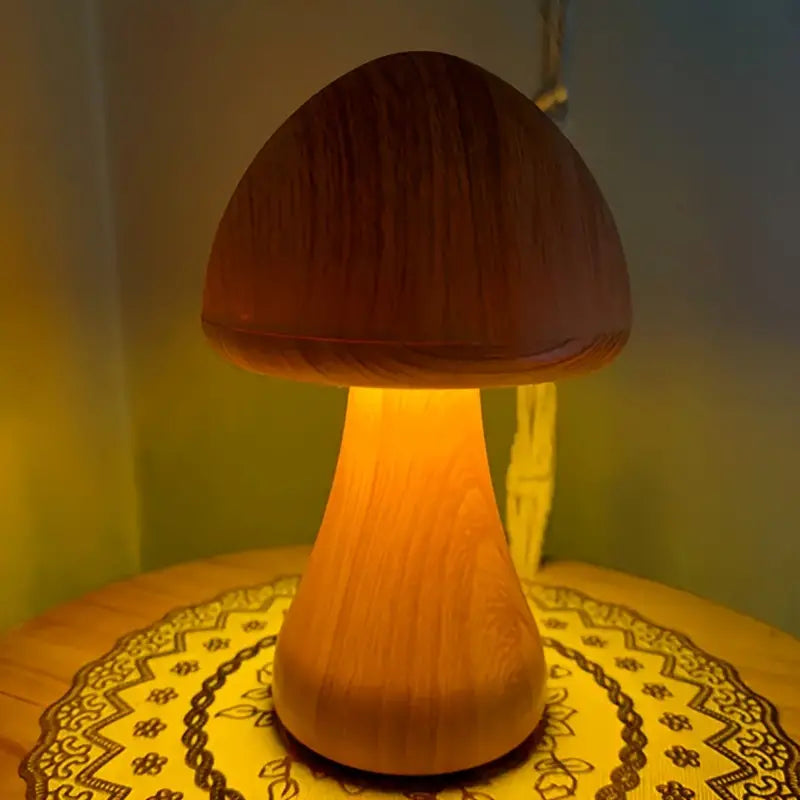 Cute Mushroom Night Light, USB Light With Touch Sensor, Portable Dimmable Bedside Lamp With USB Charging