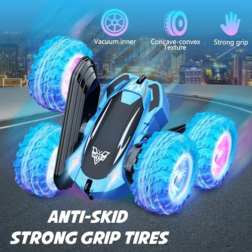 KKONES Remote Control car | 2.4GHz Electric Race Stunt Car | Blue