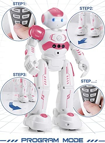 KingsDragon RC Robot Toys for Kids |Gesture & Sensing Robot | Pink