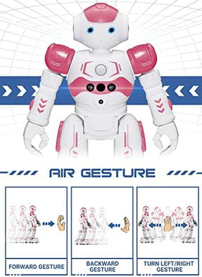 KingsDragon RC Robot Toys for Kids |Gesture & Sensing Robot | Pink