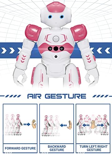 KingsDragon RC Robot Toys for Kids |Gesture & Sensing Robot | Pink