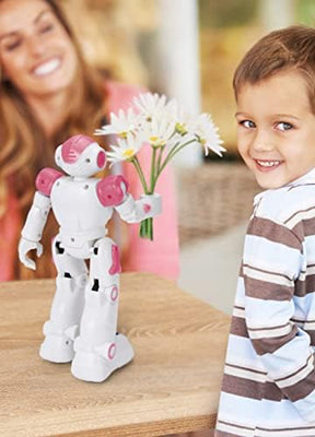 KingsDragon RC Robot Toys for Kids |Gesture & Sensing Robot | Pink