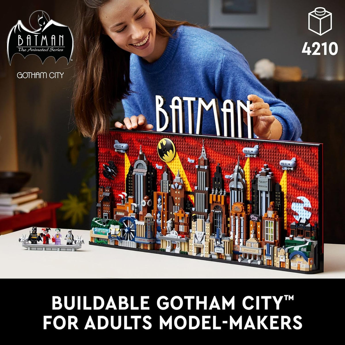 LEGO DC Batman: The Animated Series Gotham City Build and Display Adult Set with Mini figures, DC Collectible Gift for Fans