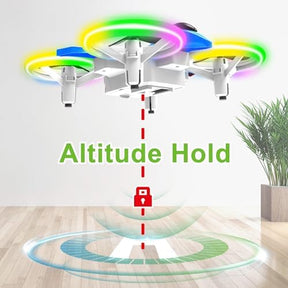 Remote Control Mini Drone for Kids LED Night Lights | Blue