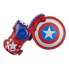 Marvel Nerf Power Moves Avengers Captain America Shield Sling Disc-Launching Toy for Kids Roleplay, Toys for Ages 5 and Up