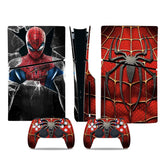 Spider Man Themed Custom Skin for PS5 Slim Disc Edition & Controller - Durable, Scratch Resistant