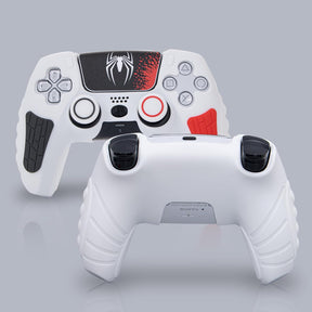 ECHZOVE PS5 Controller Cover Case - Anti-Slip Silicone Skin (White)